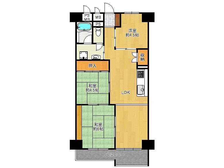 3LDK apartment in Nishi Ward, Osaka - Photo 1