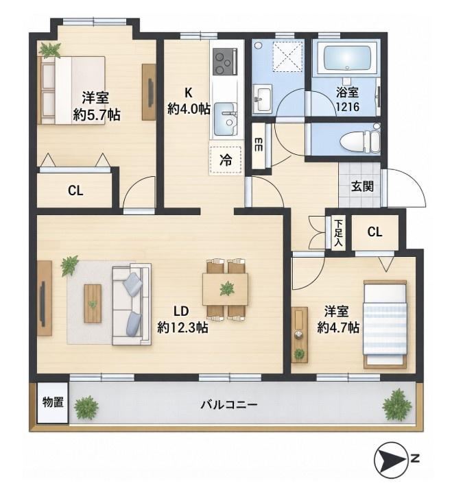 2LDK apartment in Fujisawa, Kanagawa - Photo 1