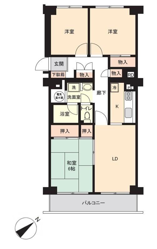 3LDK apartment in Kasukabe, Saitama - Photo 1