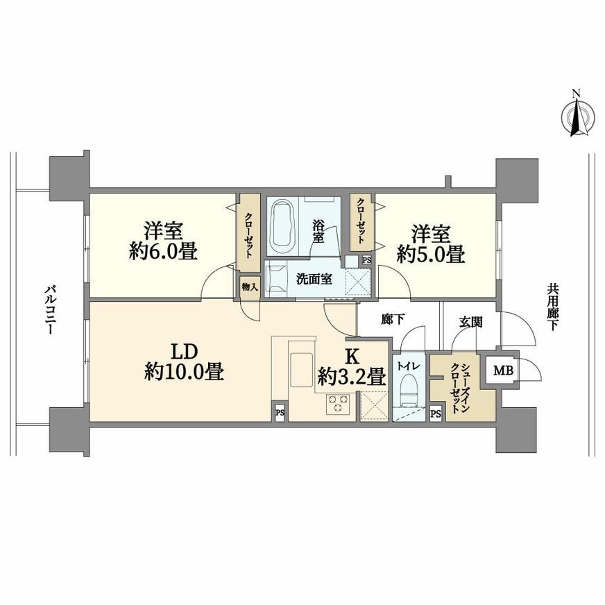 2LDK apartment in Nishi Ward, Osaka - Photo 1