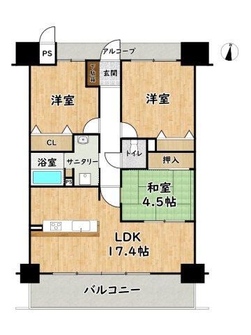 3LDK apartment in Himeji, Hyogo - Photo 1