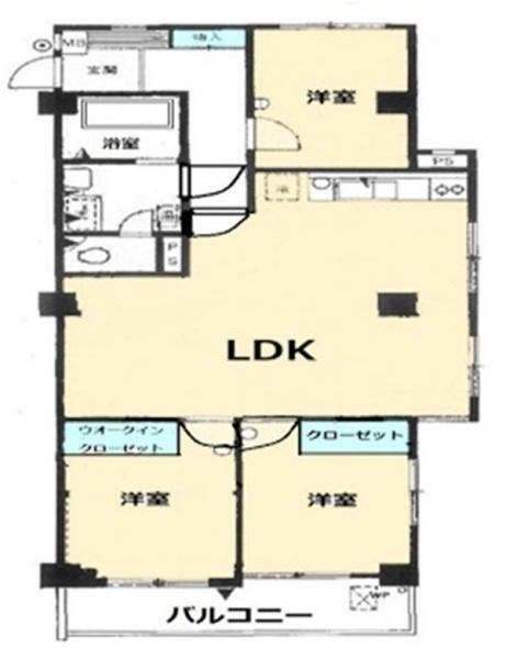 3LDK apartment in Naka Ward, Yokohama, Kanagawa - Photo 1