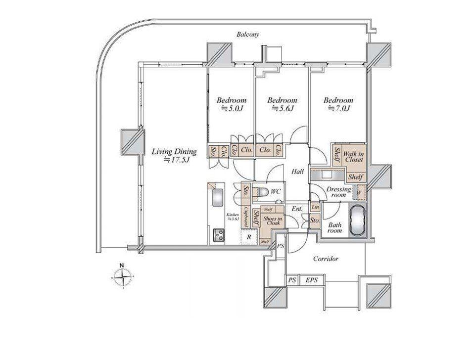 3LDK apartment in Chuo Ward, Tokyo - Photo 1