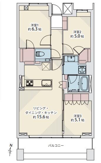 3LDK apartment in Koganei, Tokyo - Photo 1
