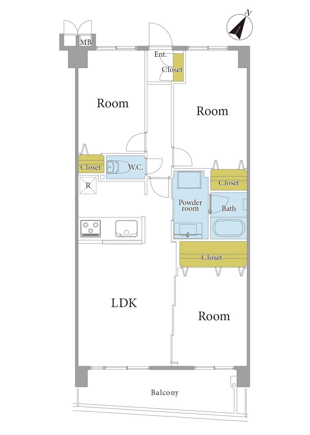 3LDK apartment in Hakata Ward, Fukuoka - Photo 1