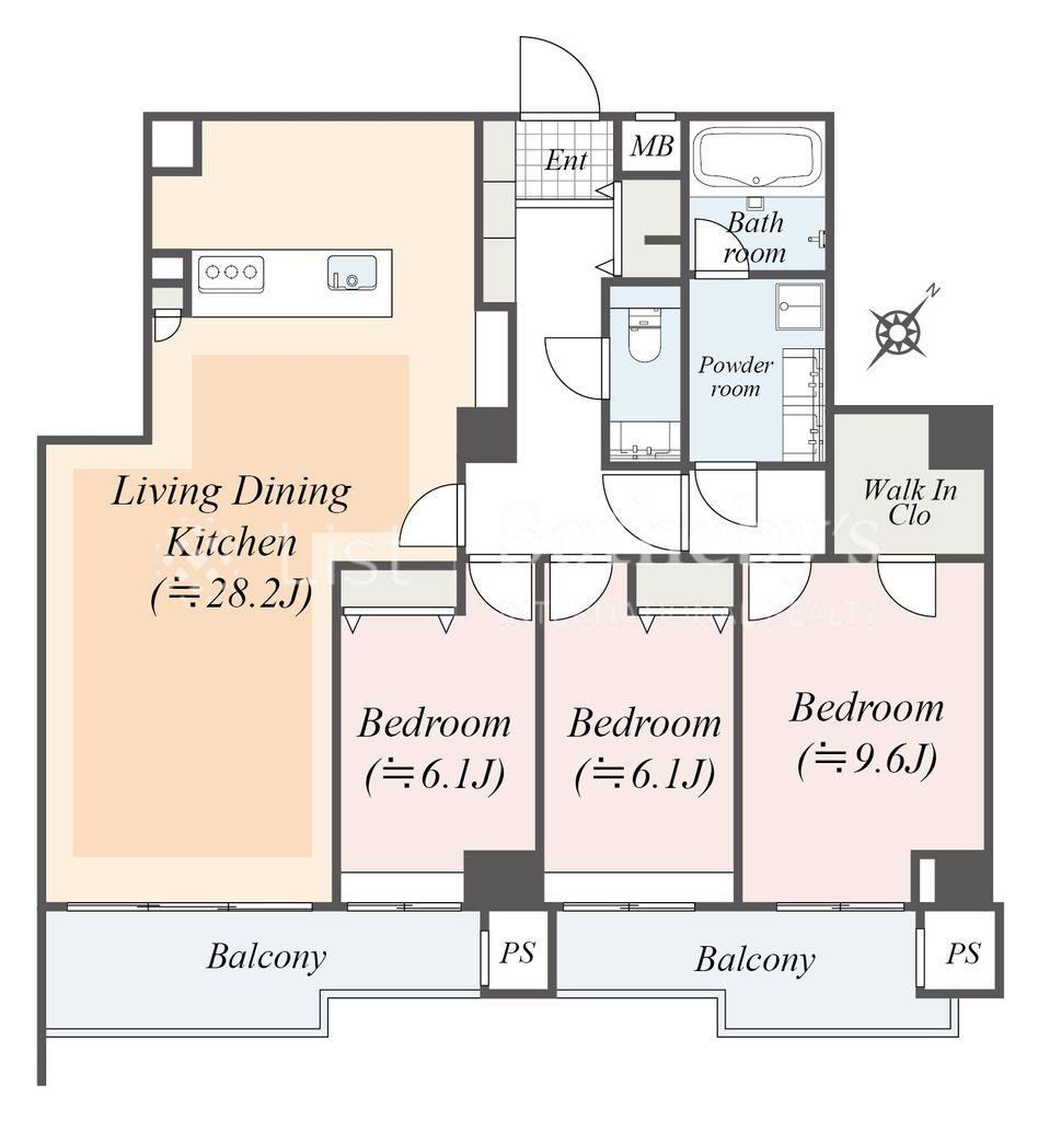 3LDK apartment in Minato Ward, Tokyo - Photo 1