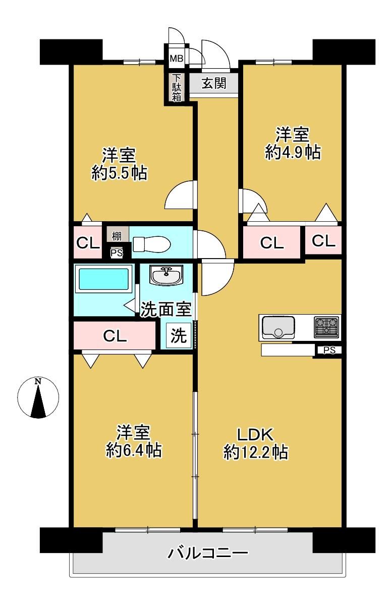 3LDK apartment in Kita Ward, Osaka - Photo 1
