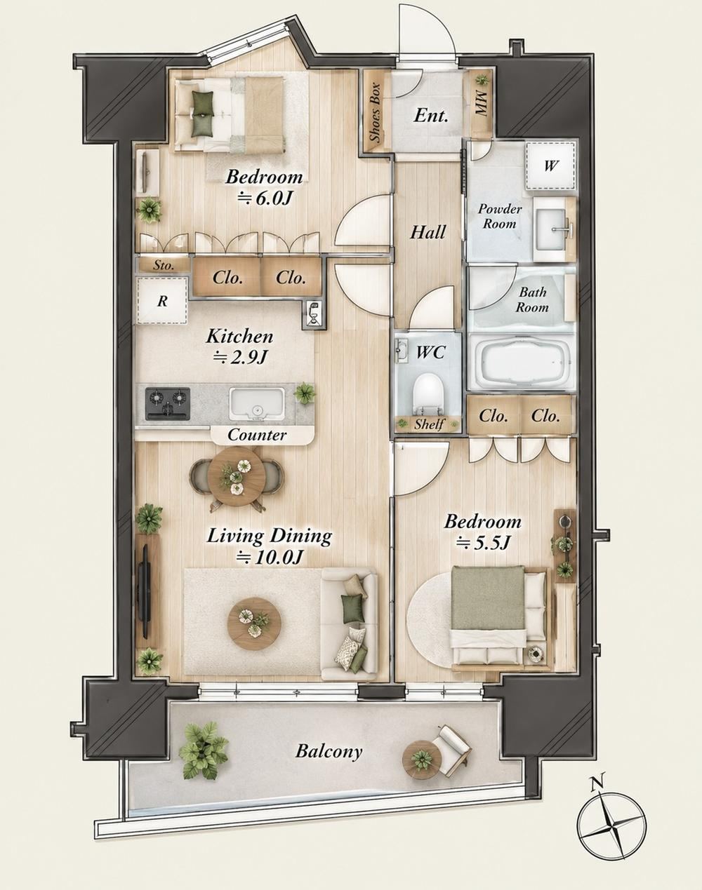 2LDK apartment in Taito Ward, Tokyo - Photo 1