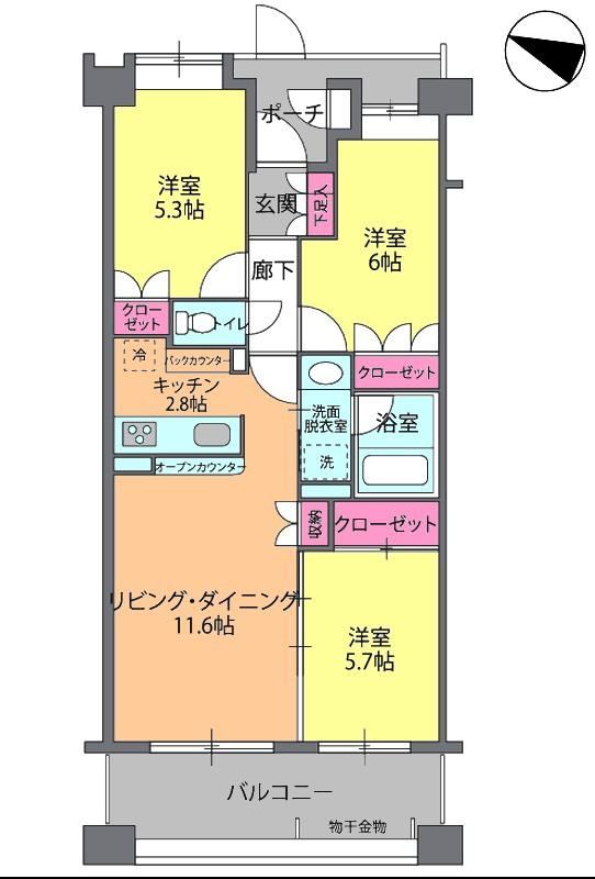 3LDK apartment in Funabashi, Chiba - Photo 1