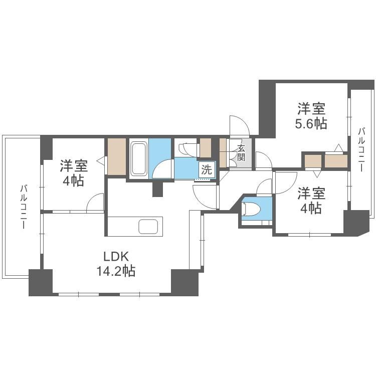 3LDK apartment in Chuo Ward, Sapporo, Hokkaido - Photo 1