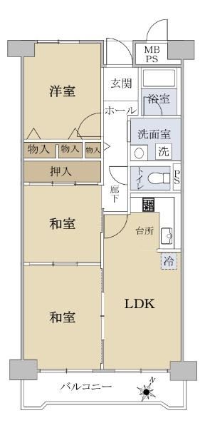 3LDK apartment in Hyogo Ward, Kobe, Hyogo - Photo 1