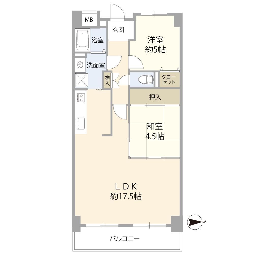 2LDK apartment in Minami Ward, Okayama - Photo 1