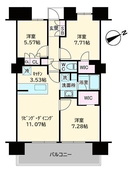 3LDK apartment in Aoi Ward, Shizuoka - Photo 1