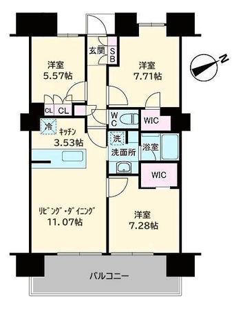 3LDK apartment in Aoi Ward