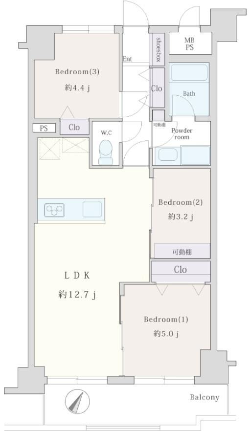 3LDK apartment in Isogo Ward, Yokohama, Kanagawa - Photo 1