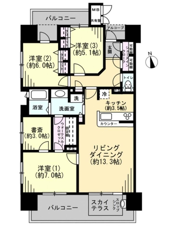 3LDK apartment in Takamatsu, Kagawa - Photo 1
