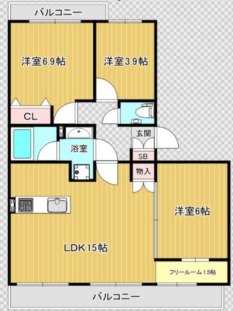 3LDK+S apartment in Abeno Ward, Osaka - Photo 1