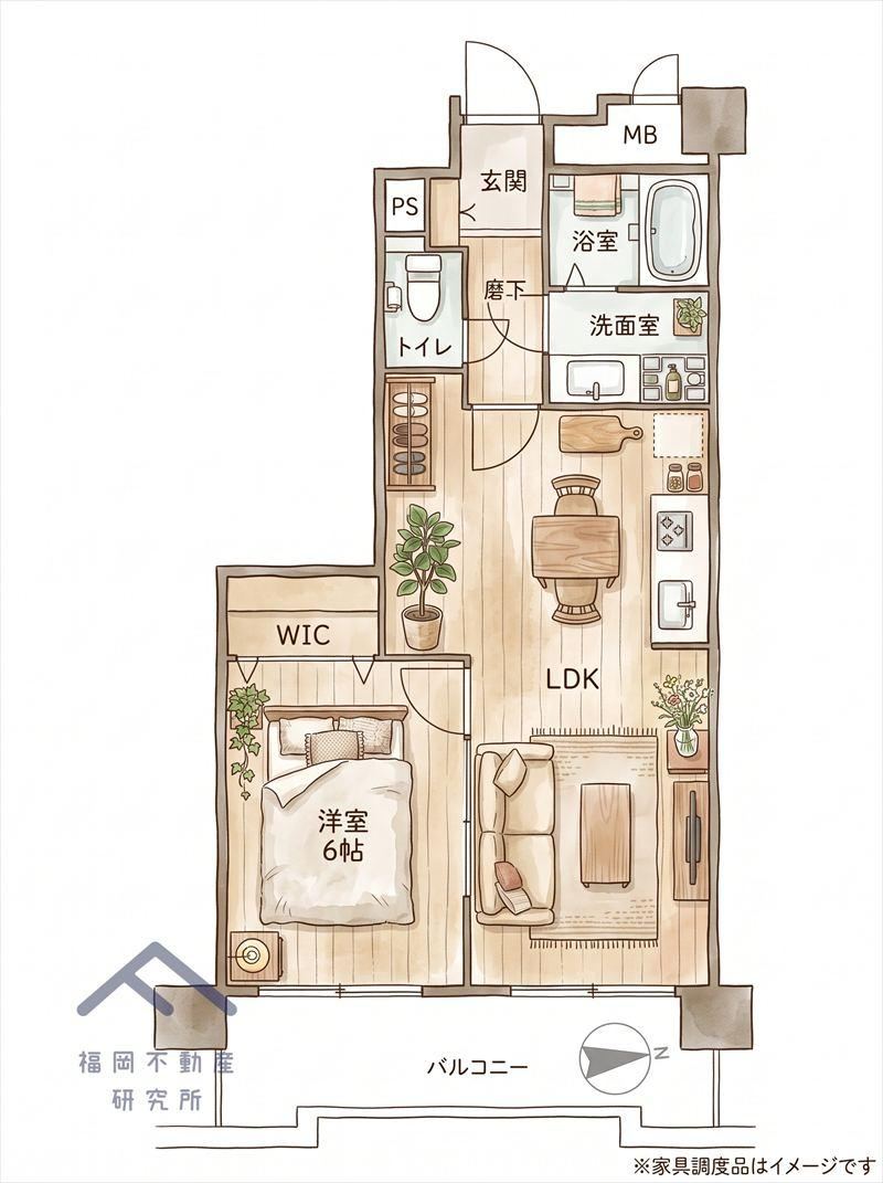 1LDK apartment in Chuo Ward, Fukuoka - Photo 1