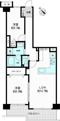 2LDK apartment in Asaka, Saitama - Photo 1