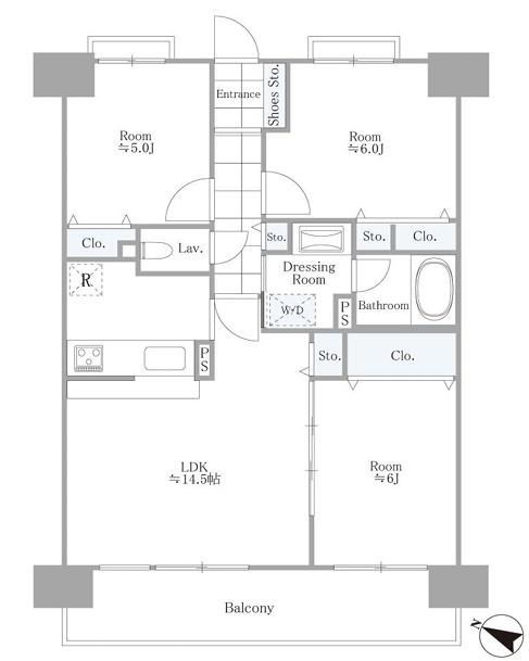 3LDK apartment in Sakura Ward, Saitama - Photo 1