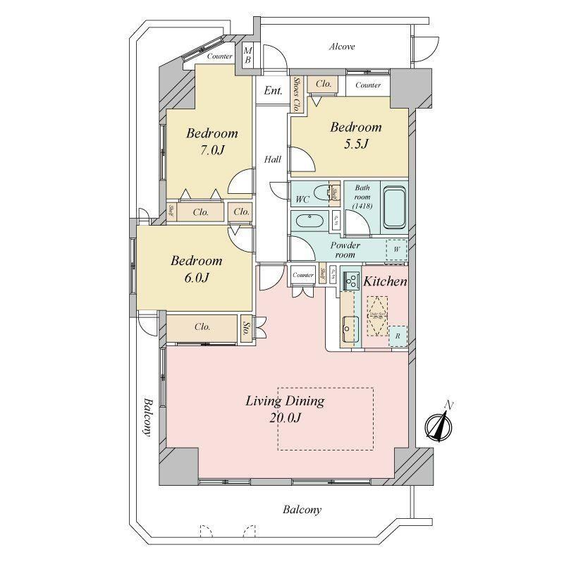 3LDK apartment in Toride, Ibaraki - Photo 1