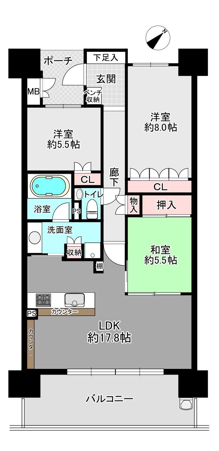 3LDK apartment in Otsu, Shiga - Photo 1