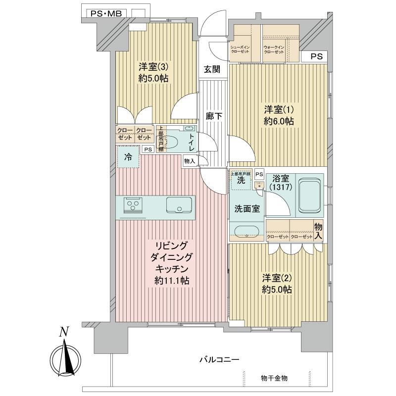 3LDK apartment in Katsushika Ward, Tokyo - Photo 1