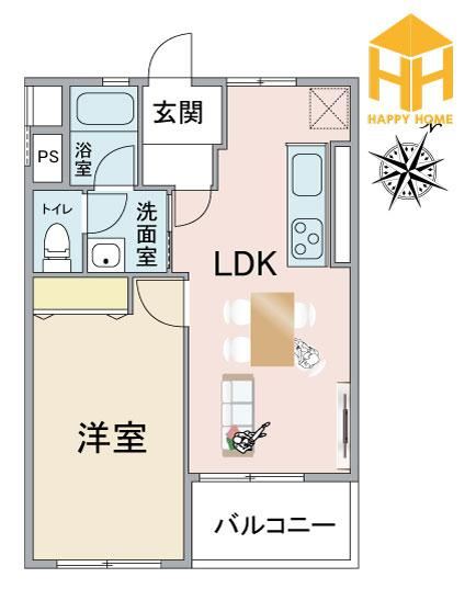 1LDK apartment in Suita, Osaka - Photo 1