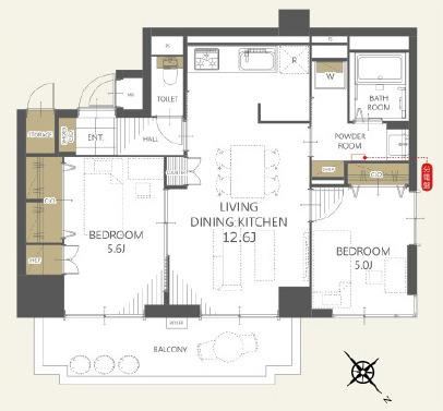 2LDK apartment in Ichikawa, Chiba - Photo 1
