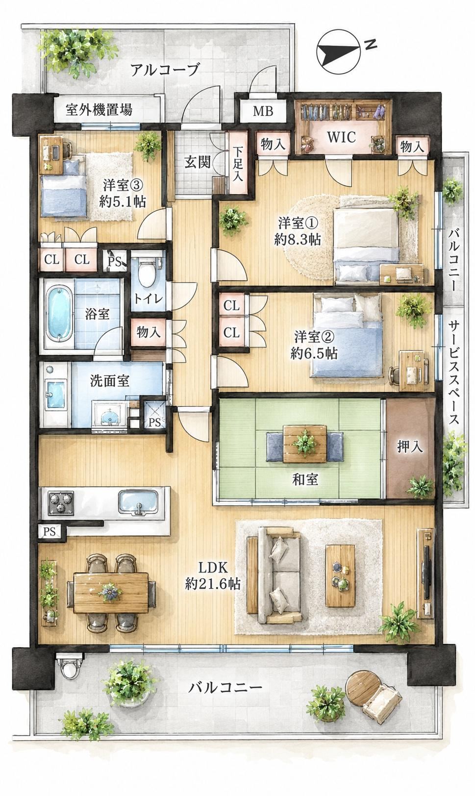 4LDK apartment in Mino, Osaka - Photo 1