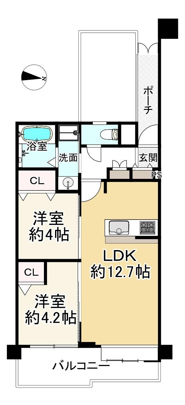 2LDK apartment in Fujiidera, Osaka - Photo 1