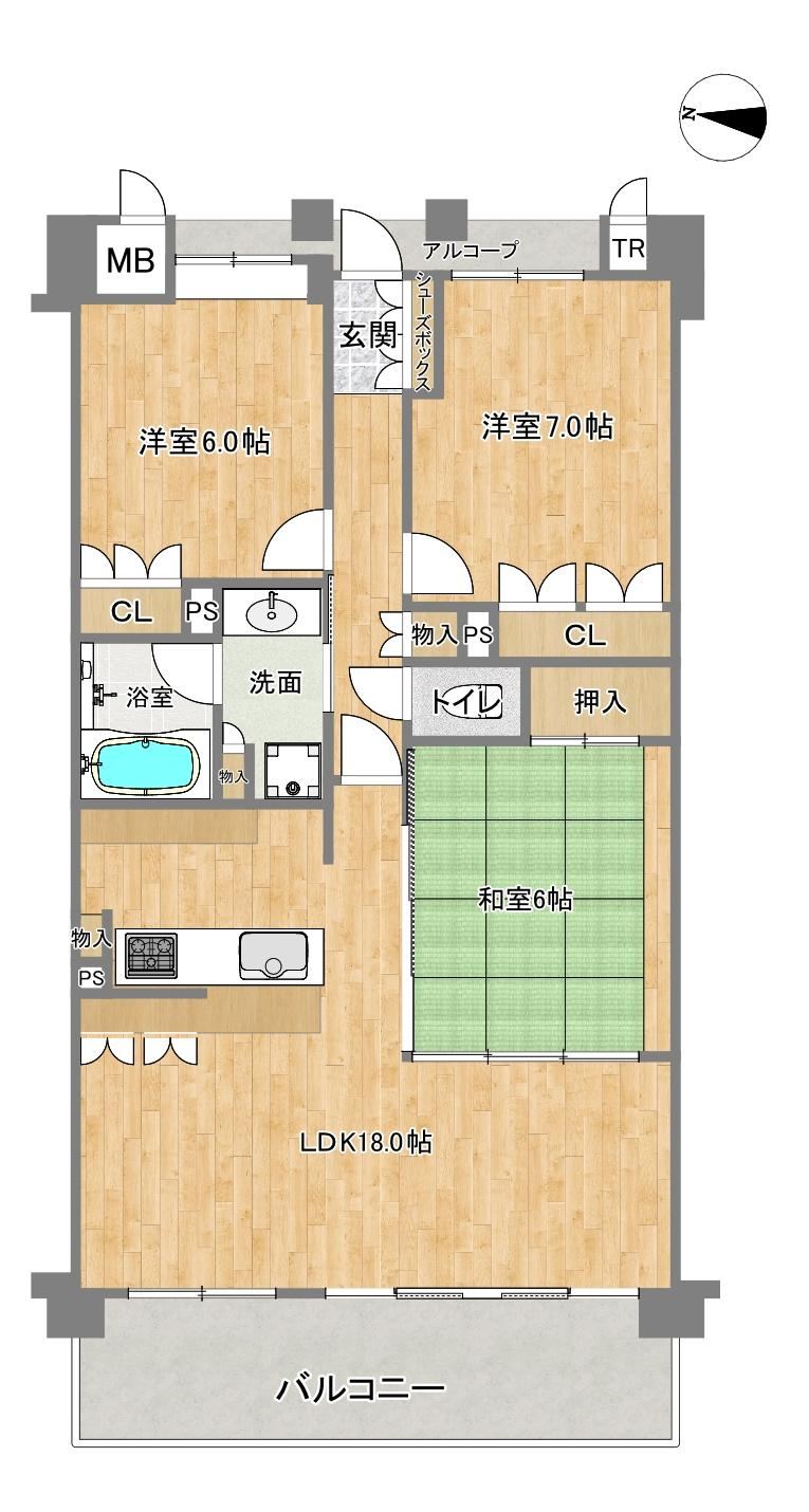 3LDK apartment in Yawata, Kyoto - Photo 1