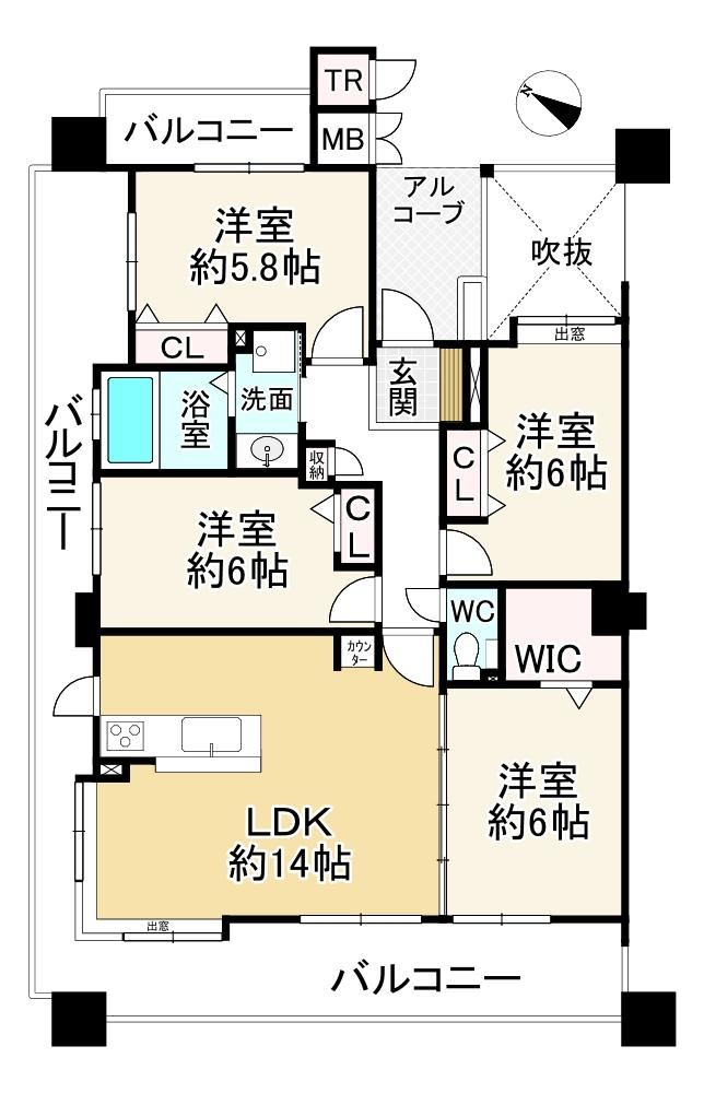 4LDK apartment in Nishi Ward, Fukuoka - Photo 1