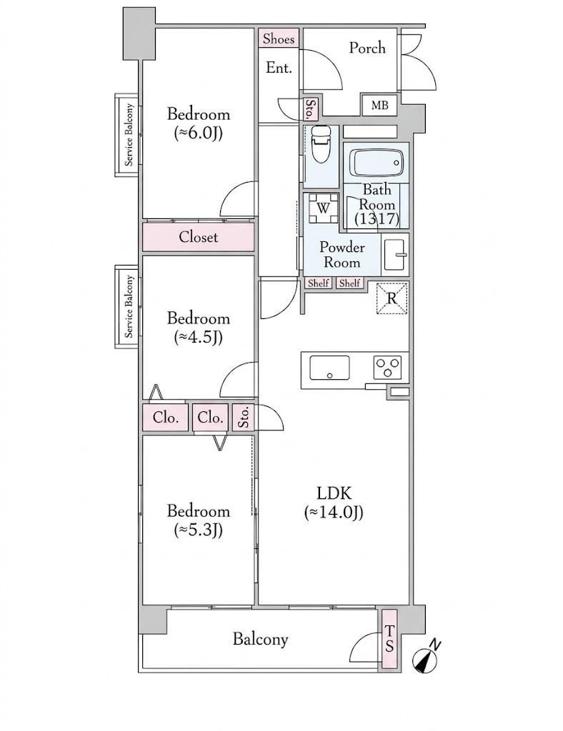 3LDK apartment in Itabashi Ward, Tokyo - Photo 1