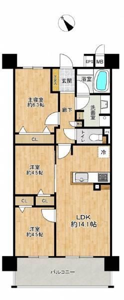3LDK apartment in Toyota, Aichi - Photo 1