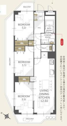 3LDK apartment in Suma Ward, Kobe, Hyogo - Photo 1