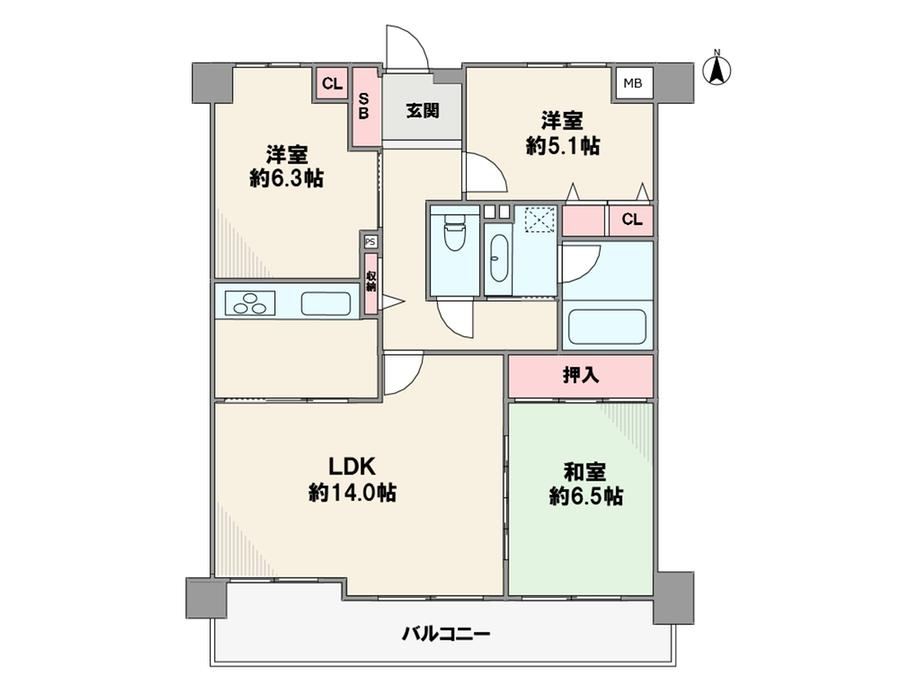 3LDK apartment in Nishinomiya, Hyogo - Photo 1