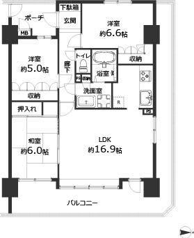 3LDK apartment in Tokorozawa, Saitama - Photo 1