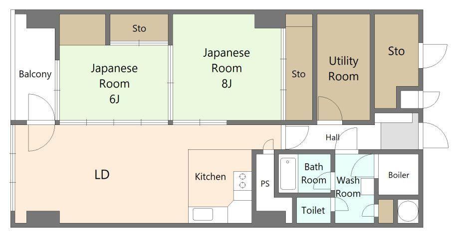 2LDK+S apartment in Minami Ward, Sapporo, Hokkaido - Photo 1