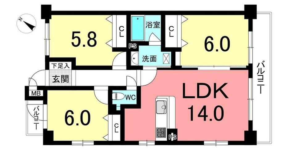 3LDK apartment in Kariya, Aichi - Photo 1