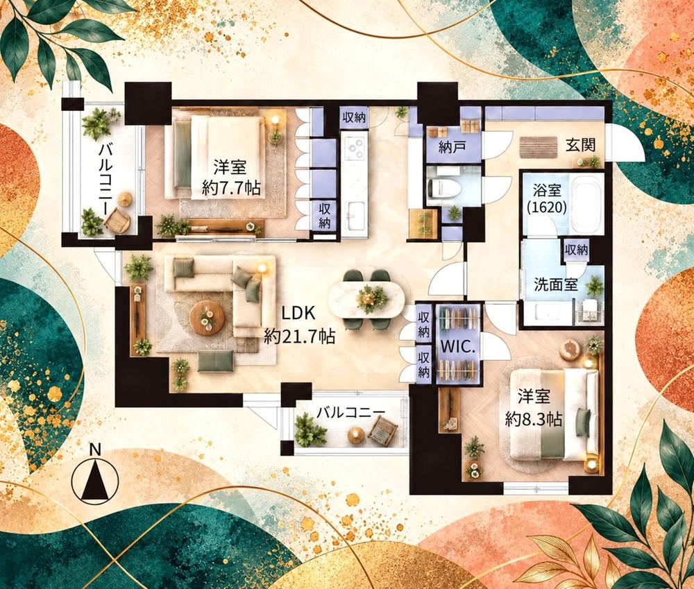 2LDK apartment in Minato Ward, Tokyo - Photo 1