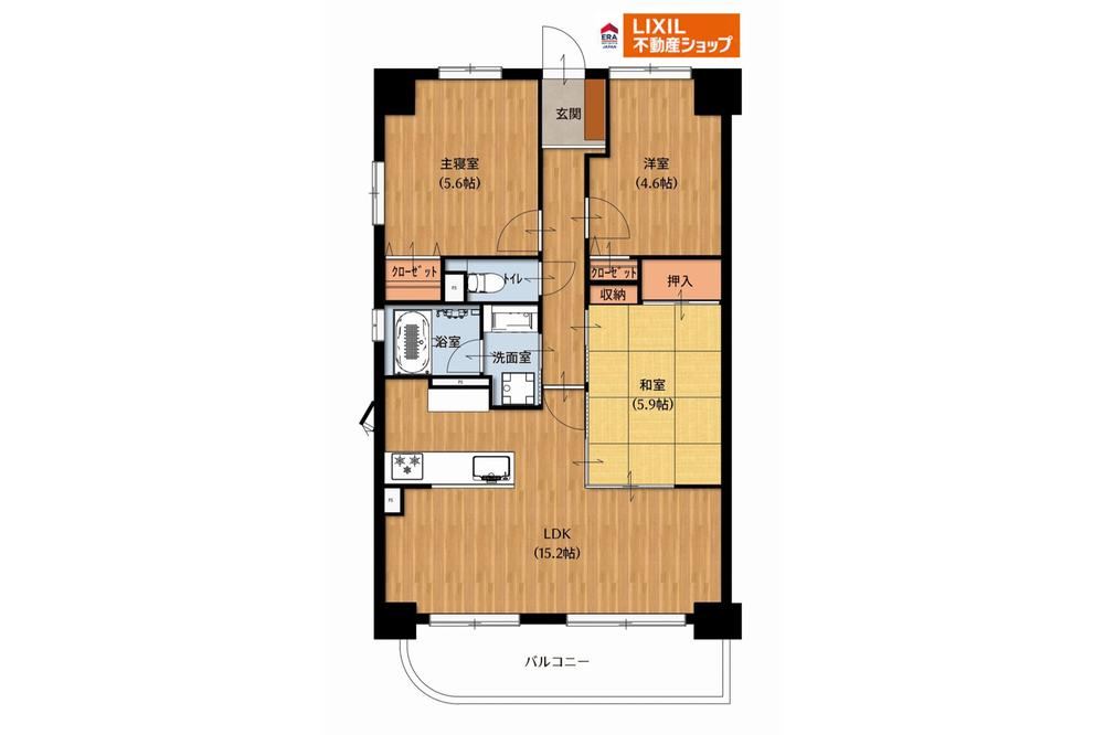 3LDK apartment in Tempaku Ward, Nagoya, Aichi - Photo 1
