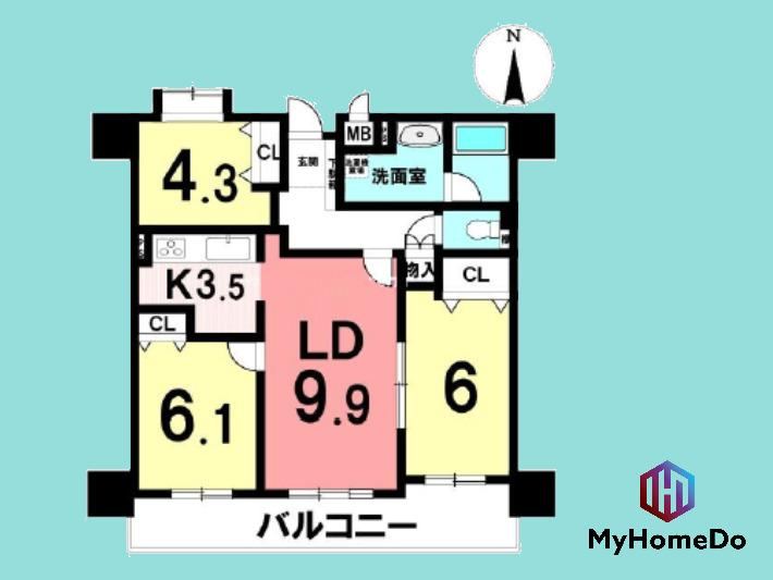 3LDK apartment in Moriyama Ward, Nagoya, Aichi - Photo 1