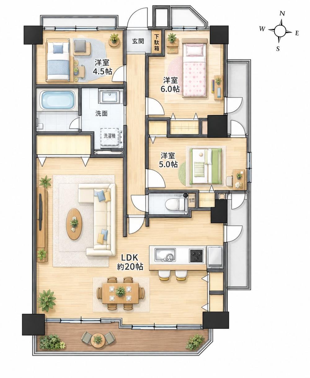 3LDK apartment in Anjo, Aichi - Photo 1