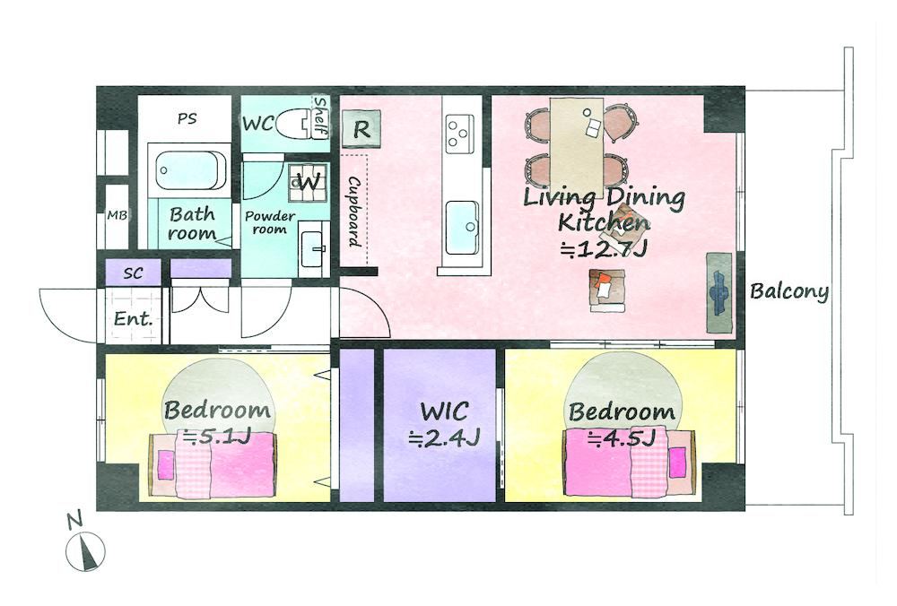 2LDK apartment in Edogawa Ward, Tokyo - Photo 1