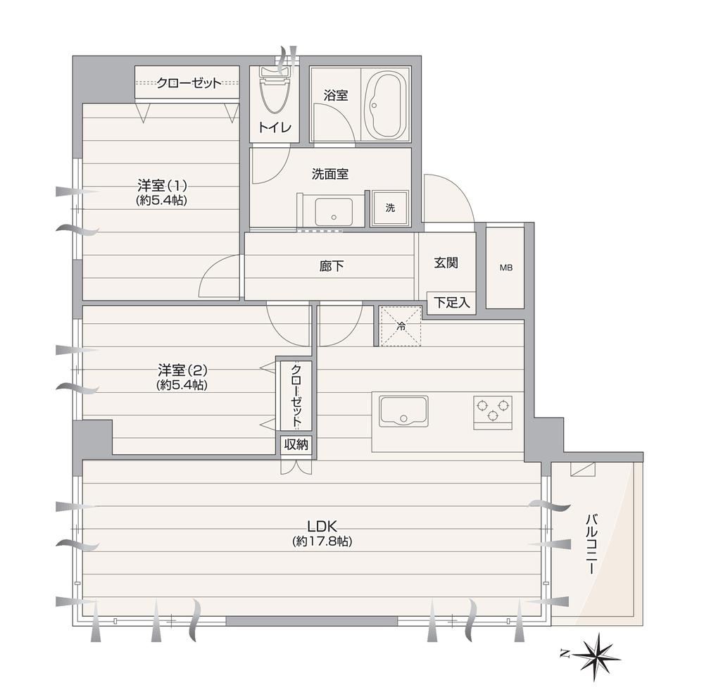 2LDK apartment in Chofu, Tokyo - Photo 1