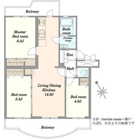 3LDK apartment in Mihama Ward, Chiba - Photo 1