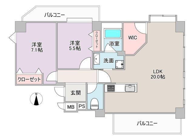 2LDK apartment in Nishi Ward, Nagoya, Aichi - Photo 1
