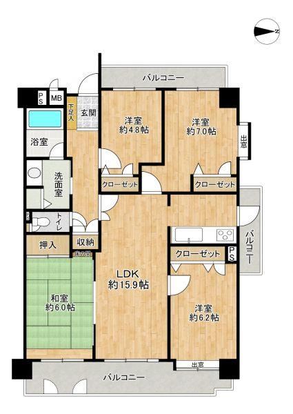 4LDK apartment in Kasuga, Fukuoka - Photo 1