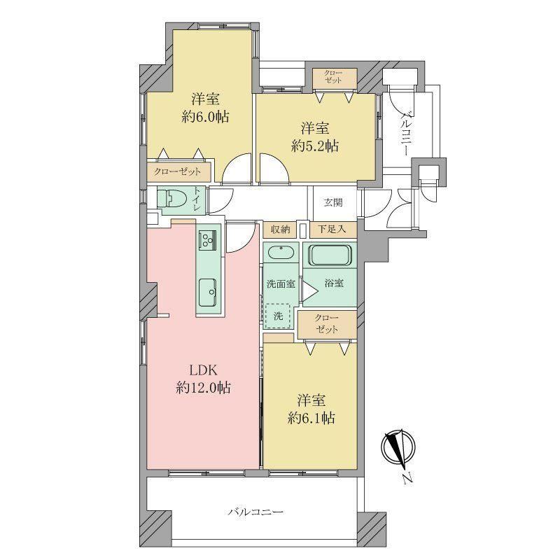 3LDK apartment in Minato Ward, Osaka - Photo 1